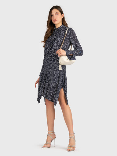 Midi dress with logo print - 4