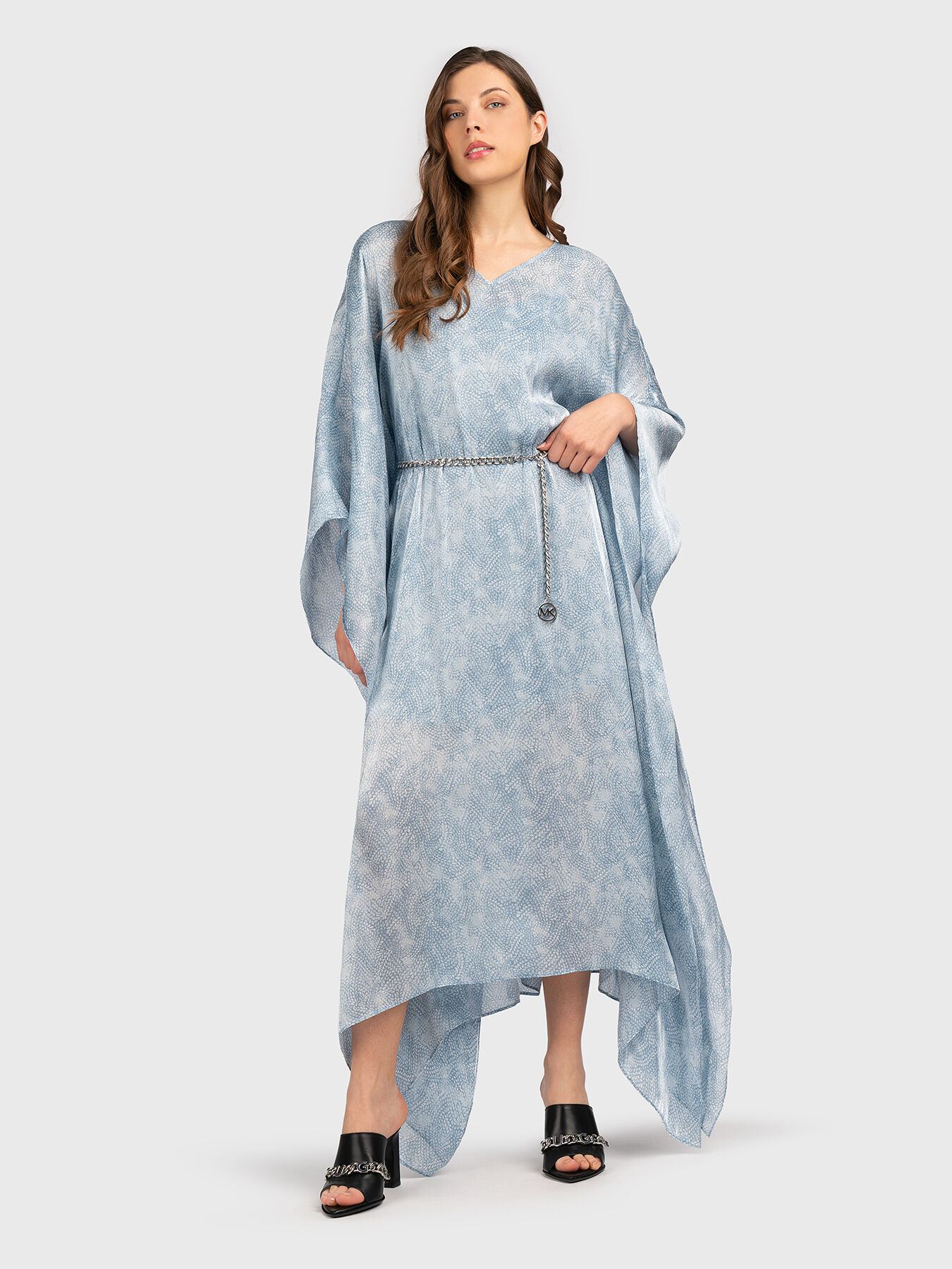 Asymmetrical dress with belt brand MICHAEL KORS Globalbrandsstore en
