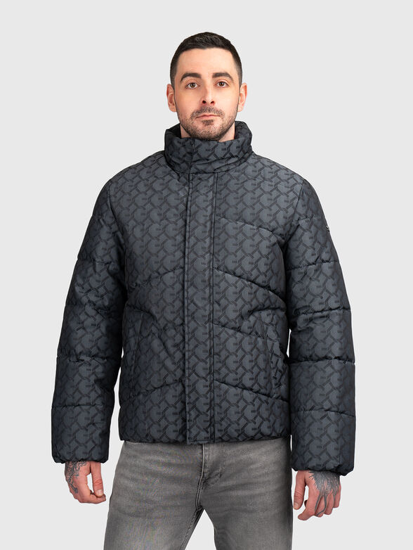 Padded jacket with monogram - 1