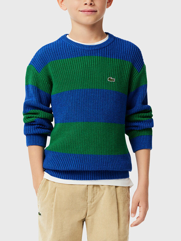 Striped cotton sweater - 1