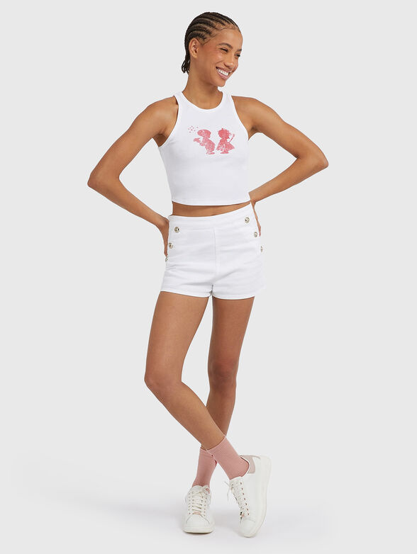 BOY AND GIRL cropped top with print - 2