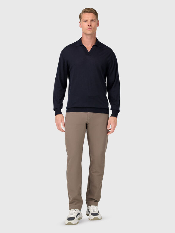 Dark blue wool blend sweater - 2