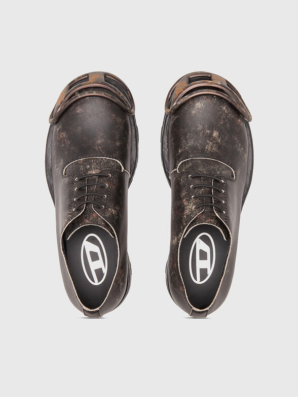 D-HAMMER leather shoes with accent logo - 6