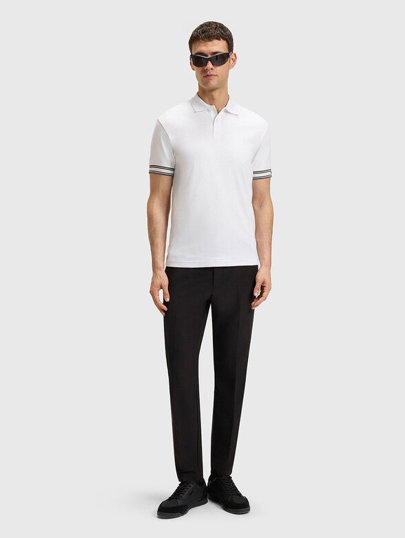 Cotton polo shirt with accent trims - 2