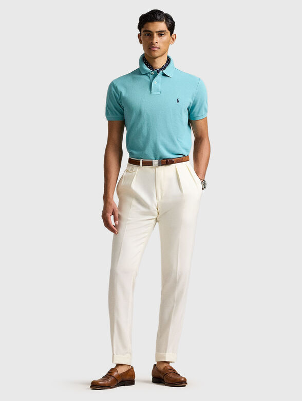 Cotton polo shirt with logo - 2