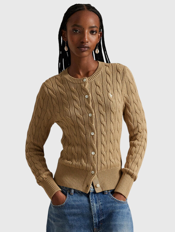 Knitted cotton cardigan - 1