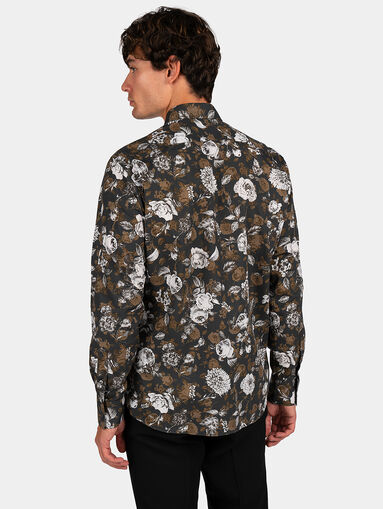 Cotton shirt with floral print - 3
