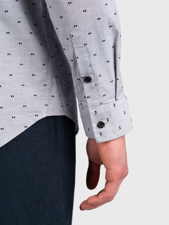 SUNSET cotton shirt with logo embroidery - 5