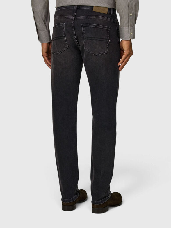Black jeans with a logo patch - 2