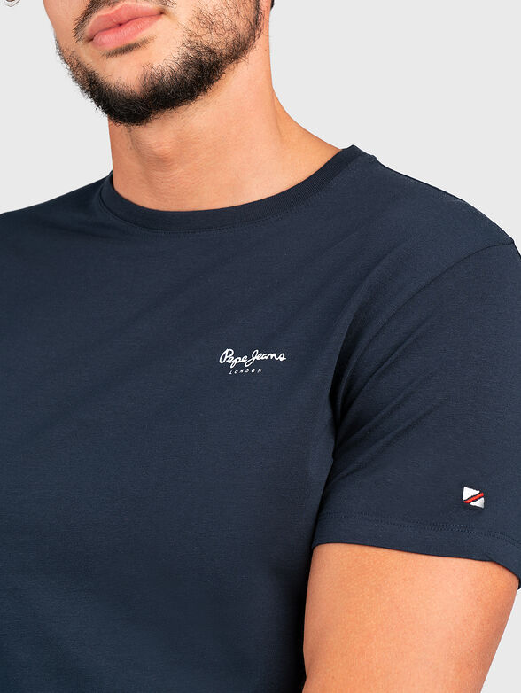 JACK dark blue T-shirt with logo detail - 4