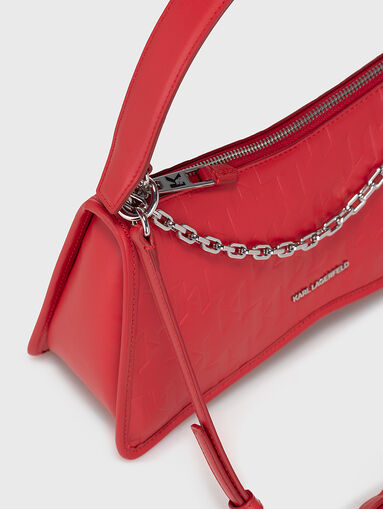 K/SEVEN ELEMENT black hobo bag with embossed logo - 5