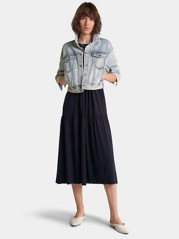 Navy midi dress - 2