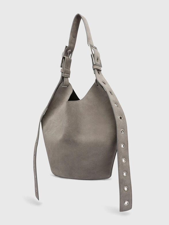 Leather hobo bag with studs - 3