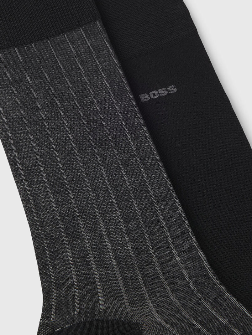 Set of two pairs of cotton-blend socks - 3