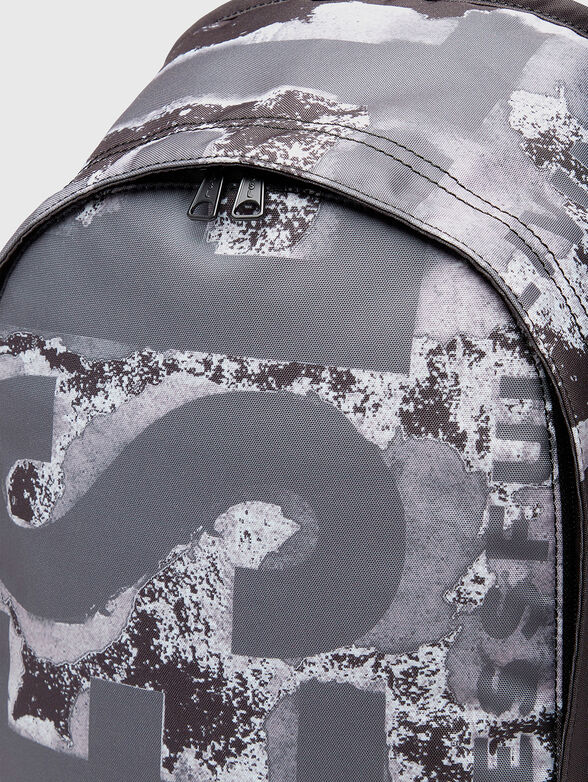 Backpack with art logo print  - 5