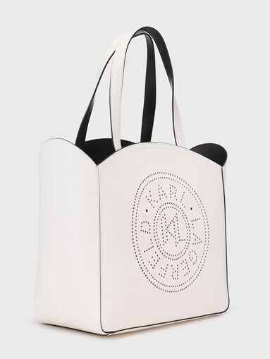 K/CIRCLE perforated bag in white  - 3