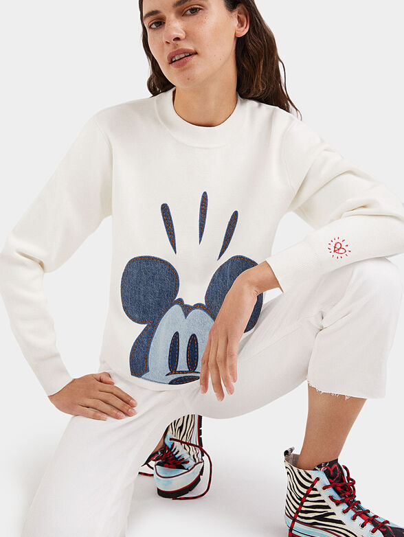 Sweater with maxi Mickey Mouse application - 6