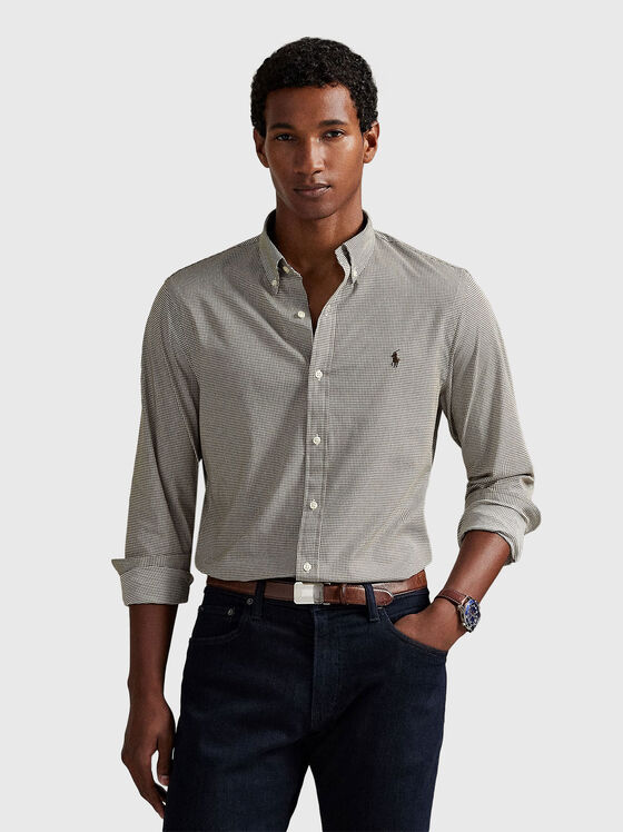 Slim cotton poplin shirt - 1