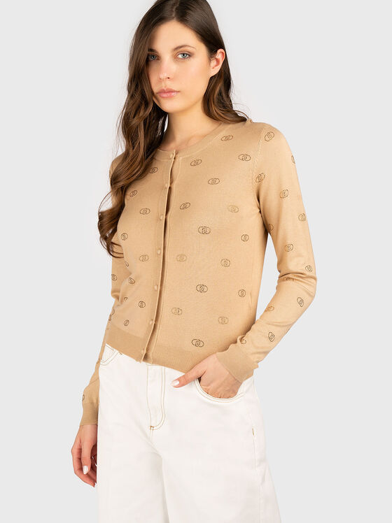 Cardigan with buttons and logo - 1