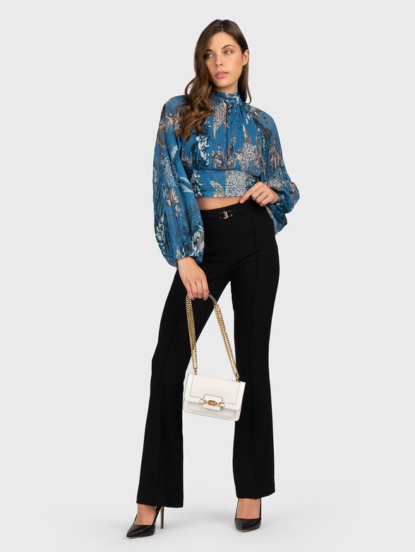 BIANCA short blouse with animal print - 2
