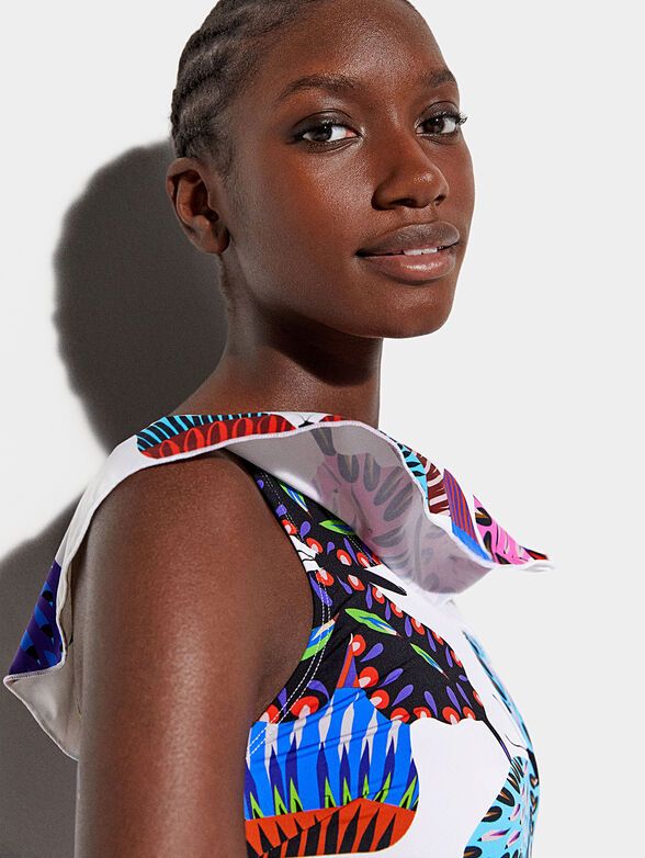 Asymmetrical one-piece swimsuit with butterfly print - 6