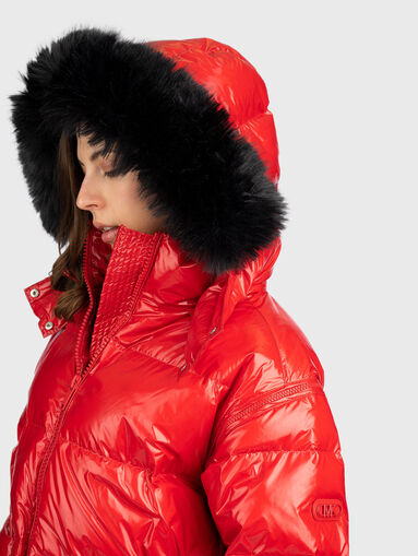 Long hooded padded jacket - 4