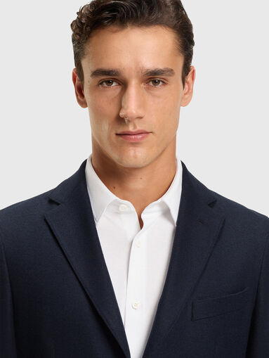 Navy blue slim fit blazer - 4