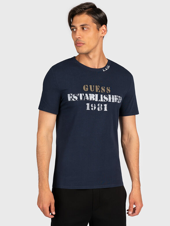 T-shirt with contrasting logo print - 1