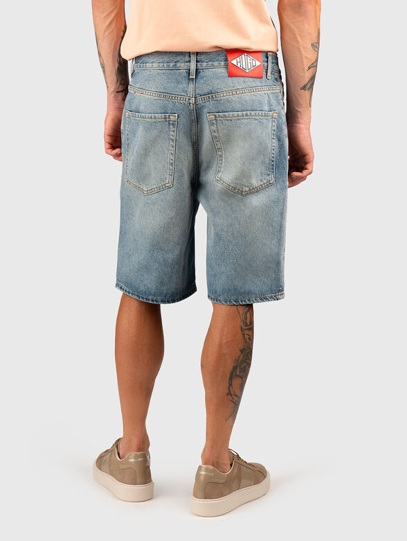Denim shorts with worn effect - 2