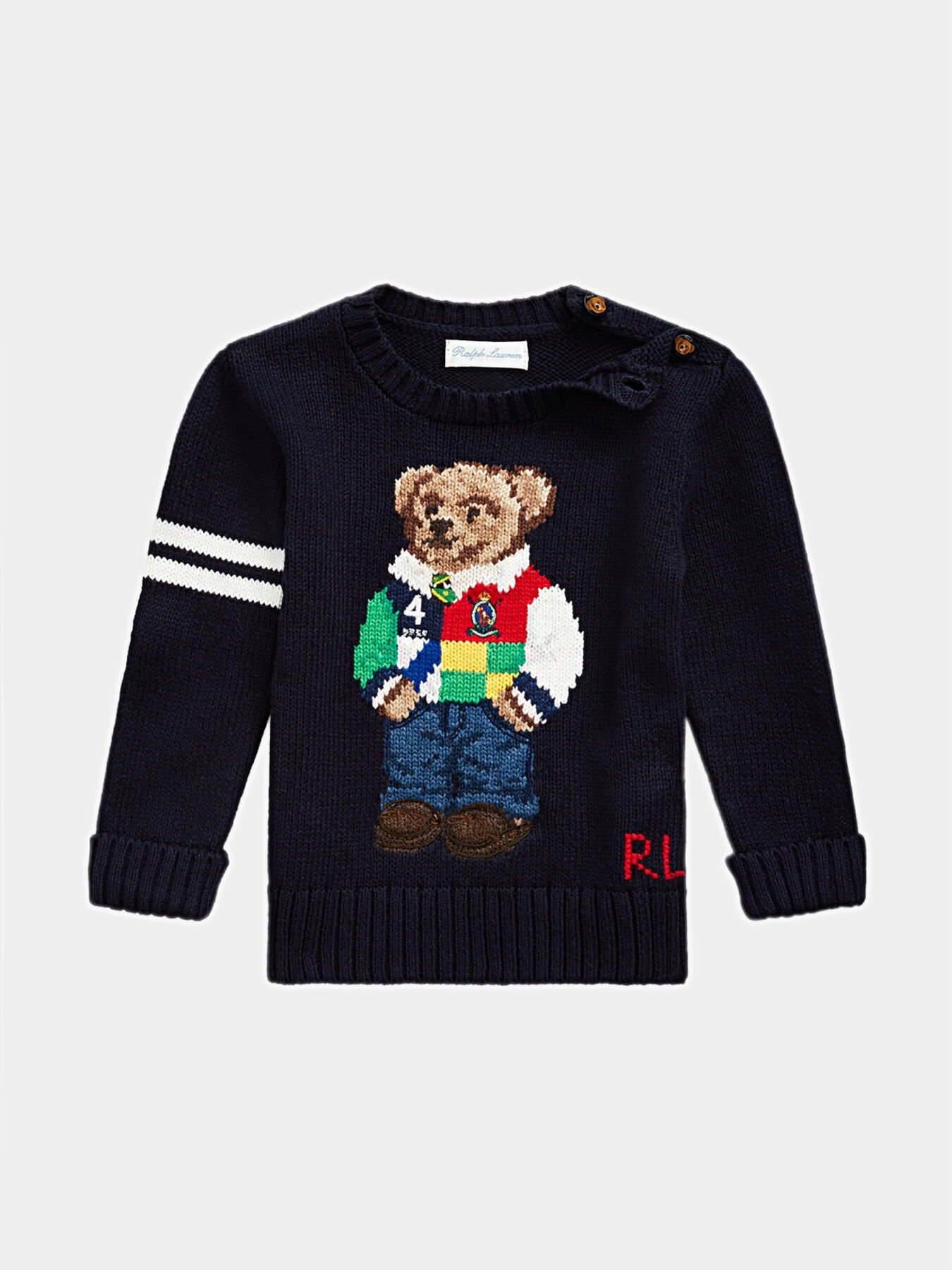Cotton sweater with Polo Bear logo brand POLO RALPH LAUREN Globalbrandsstore en