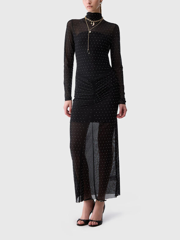 Maxi tulle dress with crystals - 1