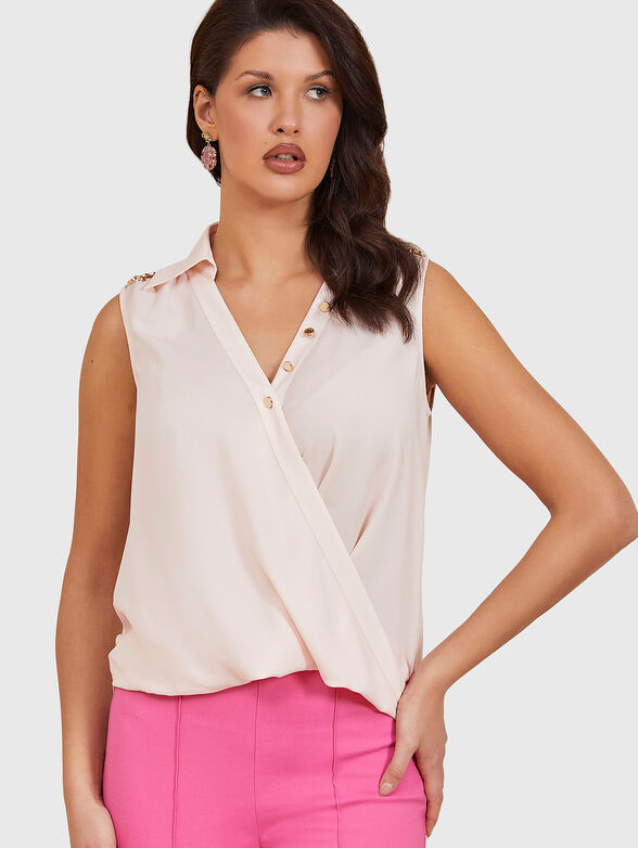 SVEVA top with accent buttons - 4