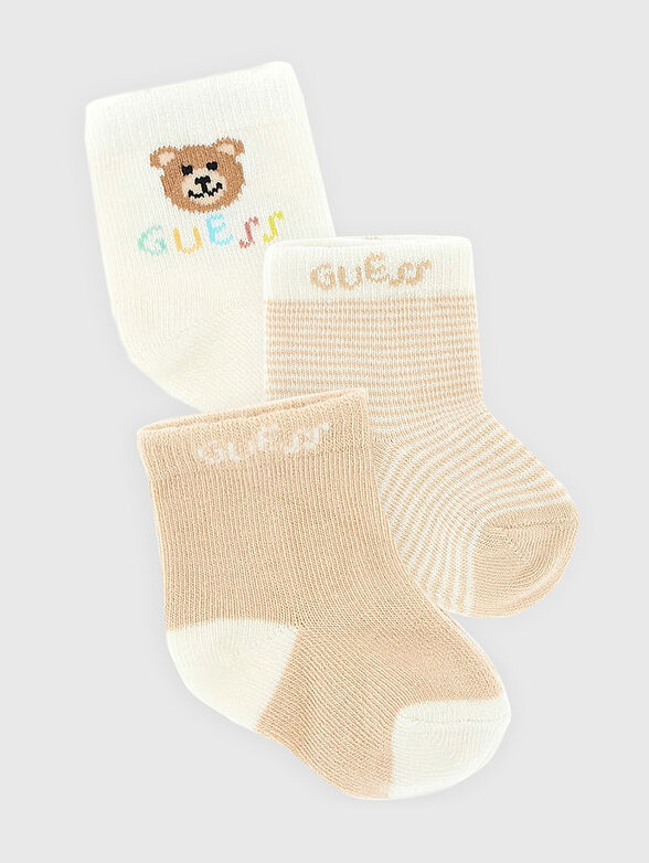 Set of three pairs of socks with print - 1