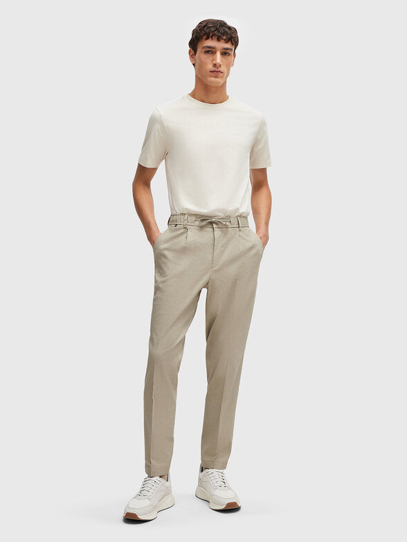 Beige cotton T-shirt - 2