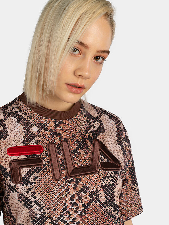 NERO T-shirt with snakeskin print - 1