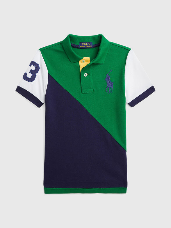 Cotton polo shirt with embroidery - 1