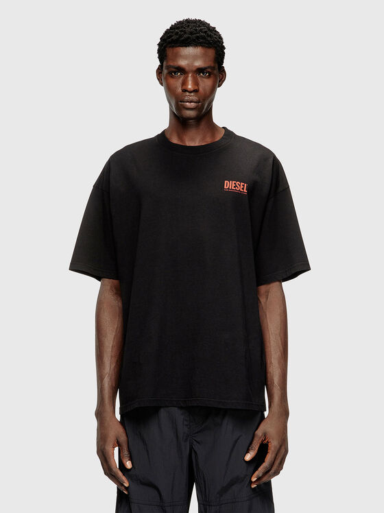 Памучна тениска T-BOXT-BISK в черен цвят - 1