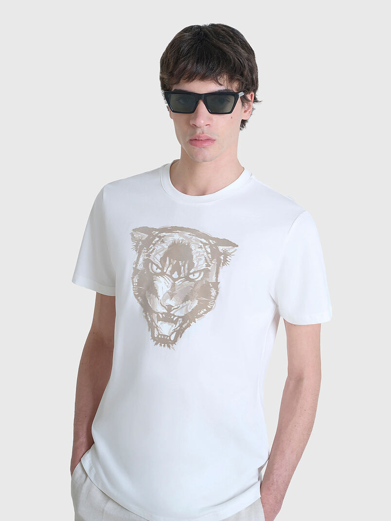 Black T-shirt with print  - 3