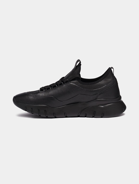 BIKKI Leather sneakers in black - 4