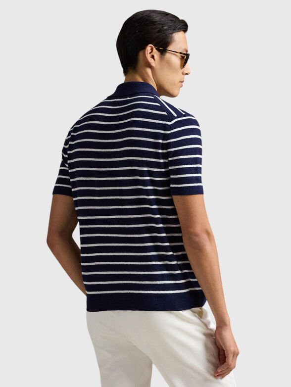Cotton and linen polo shirt - 3