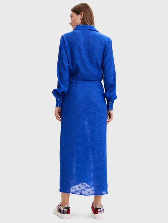 Maxi dress shirt with puff sleeves - 2