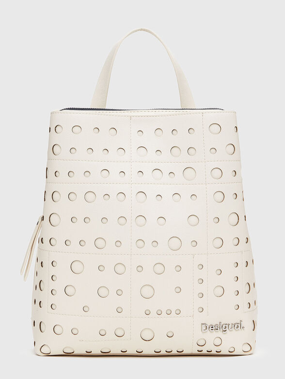Backpack with perforations in black - 1
