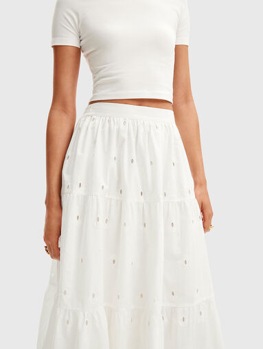 White skirt in cotton  - 3