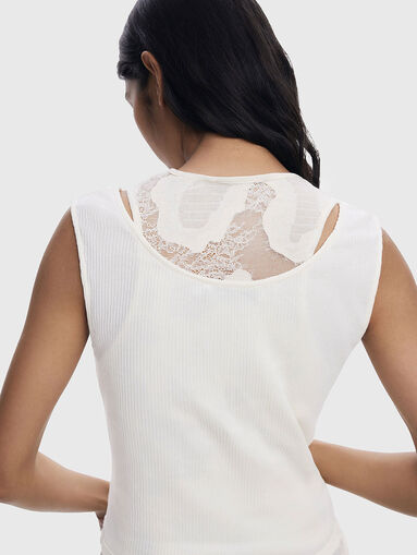 Top with lace accent - 4
