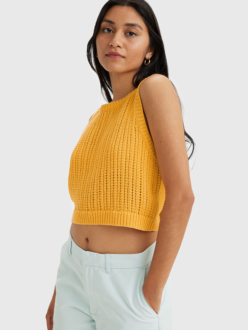 Orange knitted top - 2