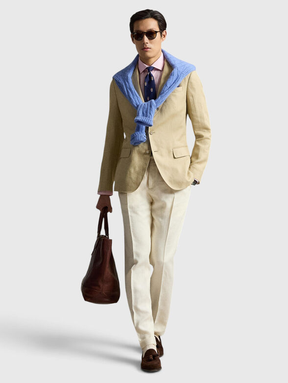 Single-breasted jacket made of a linen blend - 2