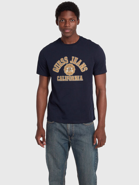 Black T-shirt with logo print - 1