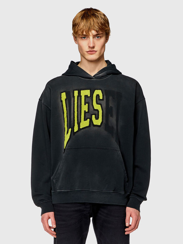 Sweatshirt with embossed logo lettering - 1