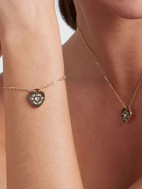 HEART bracelet with rhinestones - 2