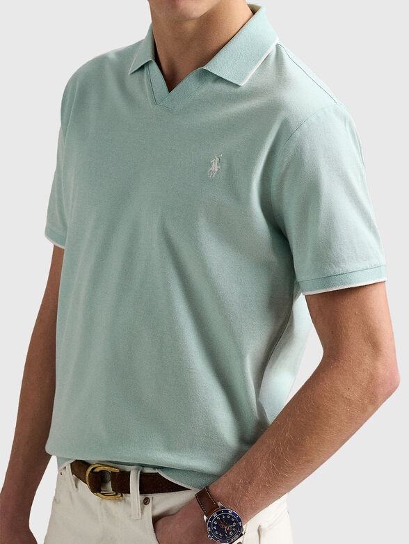 Short sleeved jacquard polo shirt - 4
